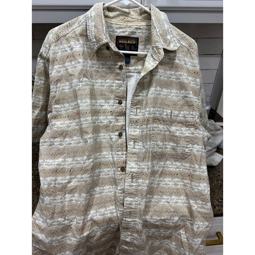woolrich s/s‎ shirt with fish xl